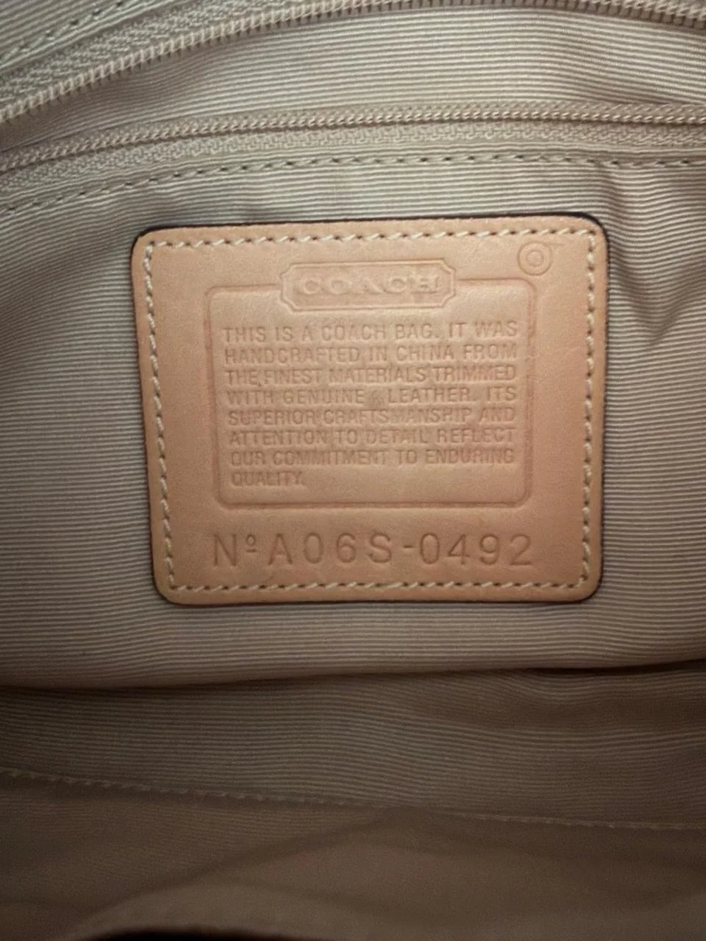 Coach Gold & Beige Signature Jacquard Shoulder Bag